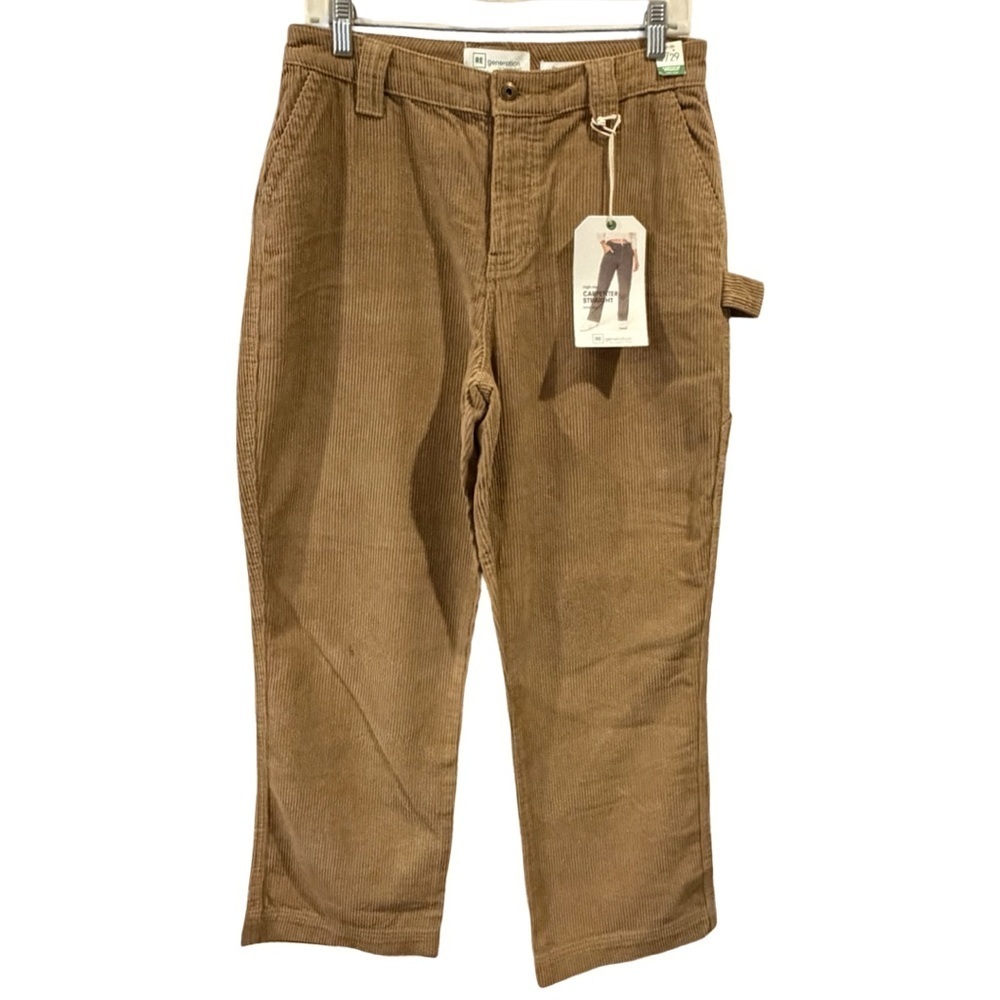 Regeneration Carpenter Straight New Age Tan Corduroy Pants Juniors 9 NWT